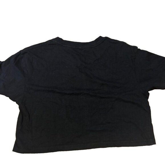 Harry Potter Women's Cropped Top The Deathly Hallows Wizarding World Black Sz S - Picture 2 of 5